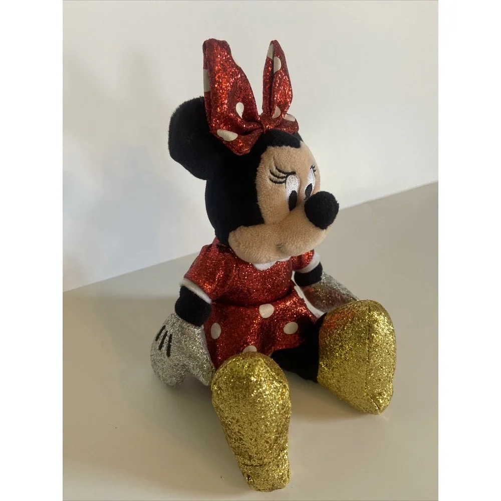 TY Beanie Baby - Disney Sparkle - MINNIE MOUSE (Sparkle - Red) (6 inch) - MWMTs